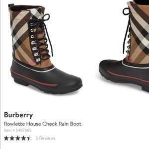 Burberry Rowlette House check rainboots